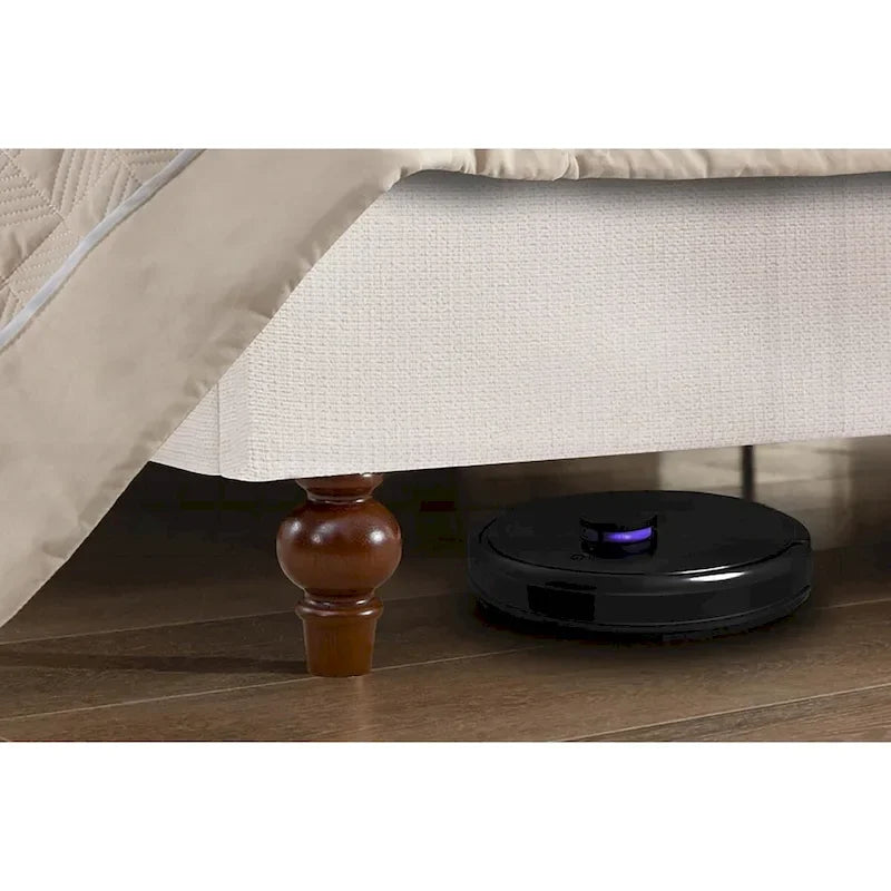 Lit King size capitonné à oreilles avec tête de lit en dos-d'âne et pieds en noyer