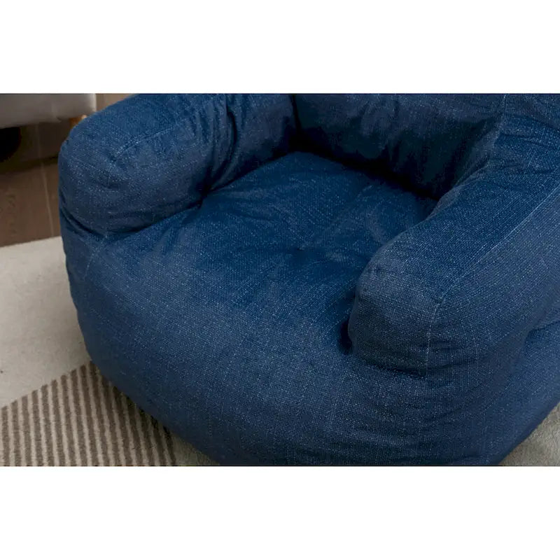 Pouf en coton et lin avec rembourrage en mousse à mémoire de forme