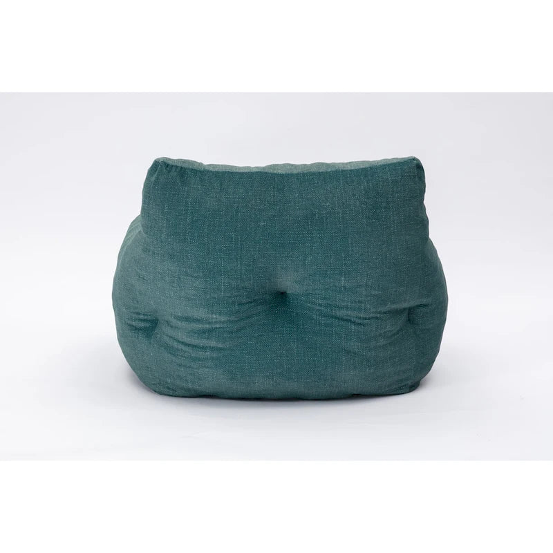 Pouf en coton et lin avec rembourrage en mousse à mémoire de forme