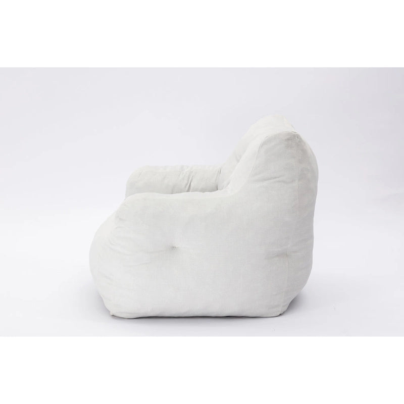 Pouf en coton et lin avec rembourrage en mousse à mémoire de forme