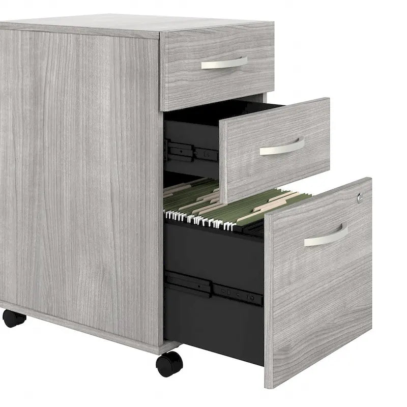 Bureau d'ordinateur de 60 pouces avec classeur mobile à 3 tiroirs