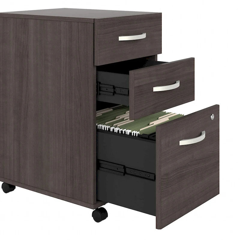 Bureau d'ordinateur de 60 pouces avec classeur mobile à 3 tiroirs