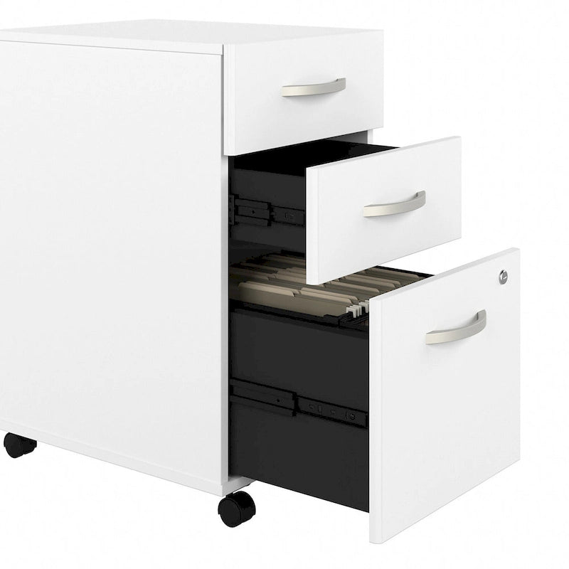 Bureau d'ordinateur de 60 pouces avec classeur mobile à 3 tiroirs