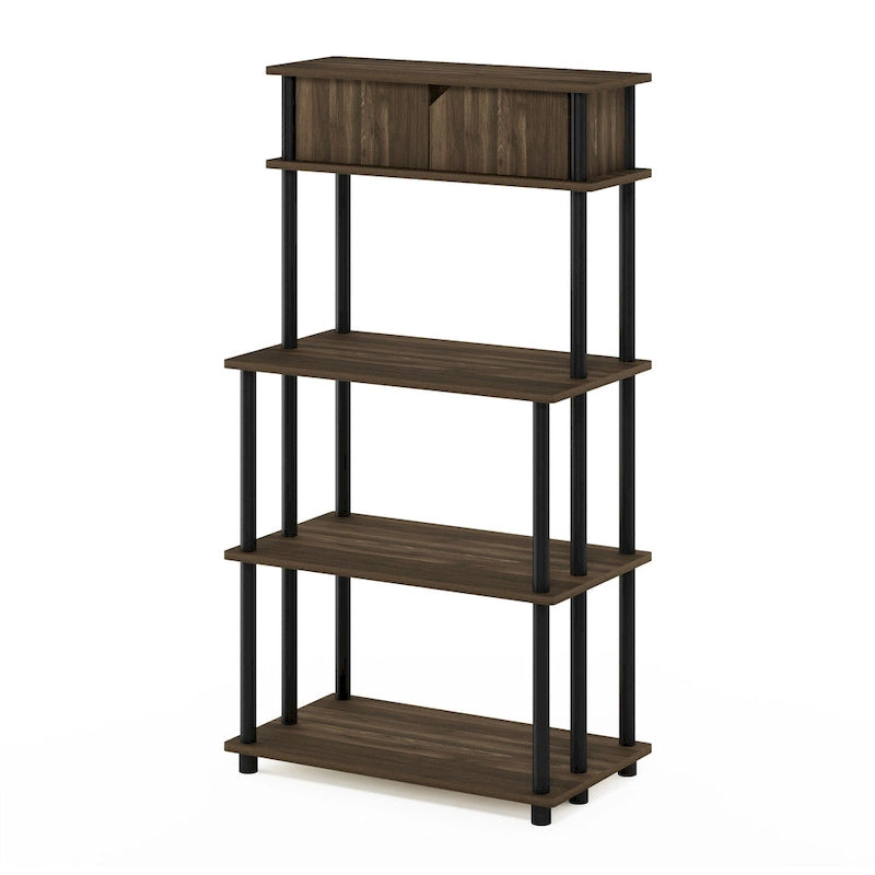 Étagère de rangement de cuisine autoportante avec armoire supérieure – Aucun outil requis