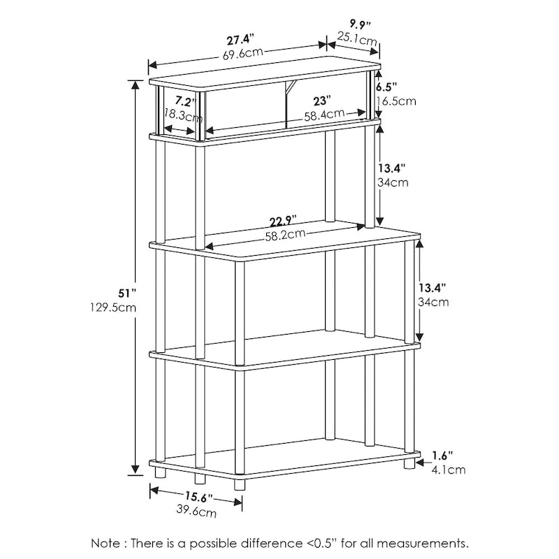 Étagère de rangement de cuisine autoportante avec armoire supérieure – Aucun outil requis