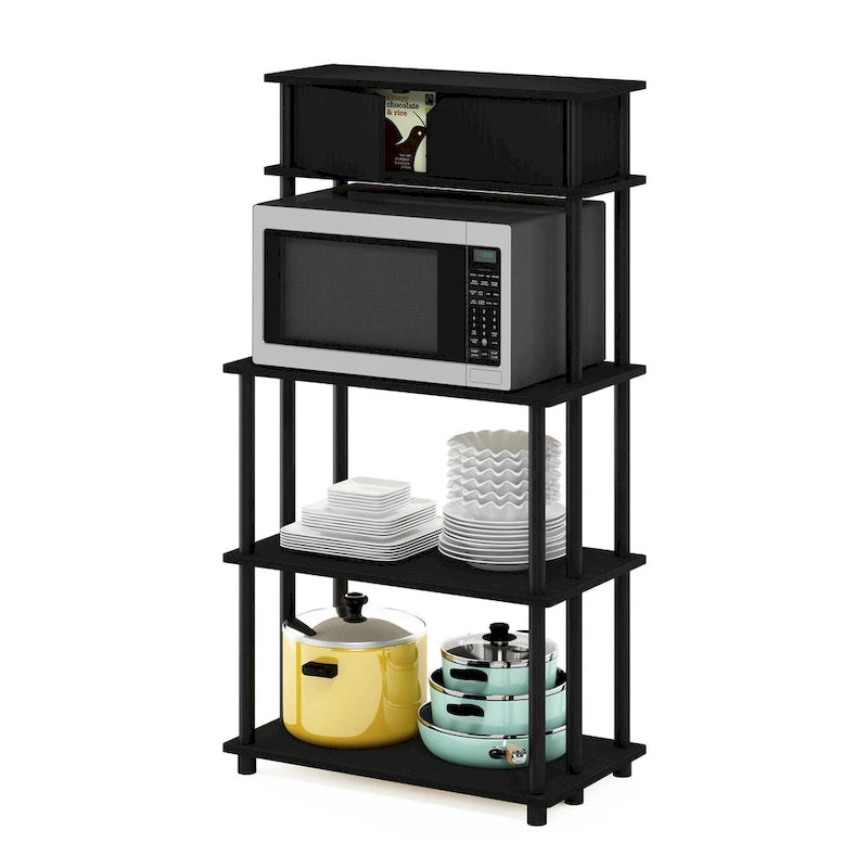 Étagère de rangement de cuisine autoportante avec armoire supérieure – Aucun outil requis