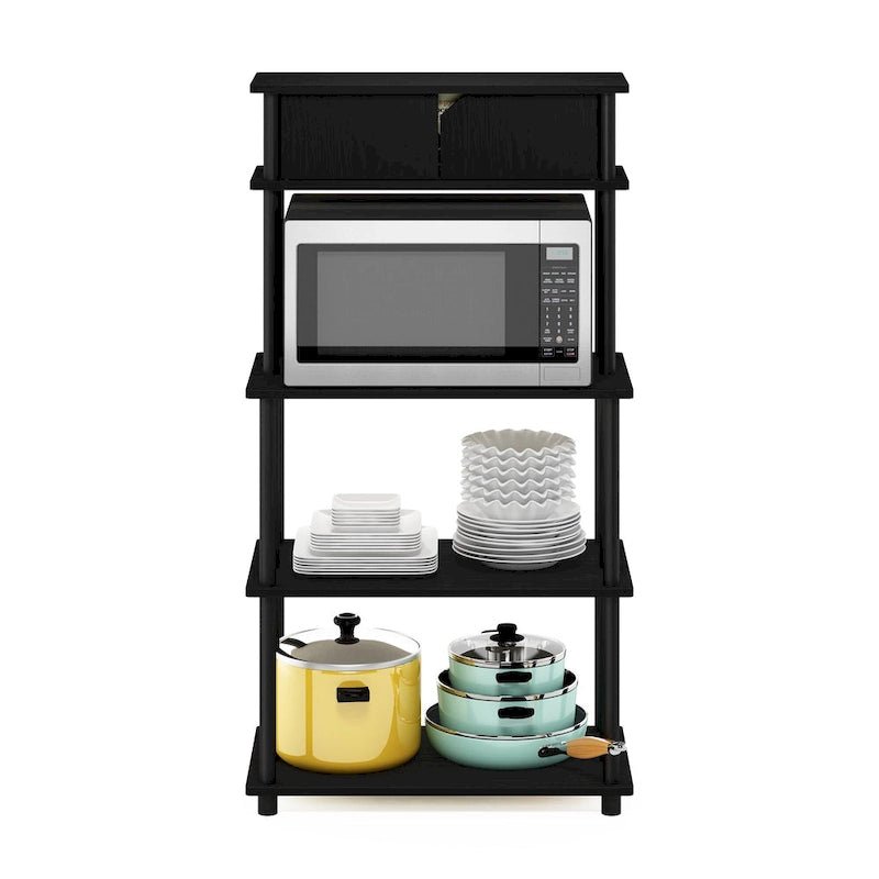 Étagère de rangement de cuisine autoportante avec armoire supérieure – Aucun outil requis
