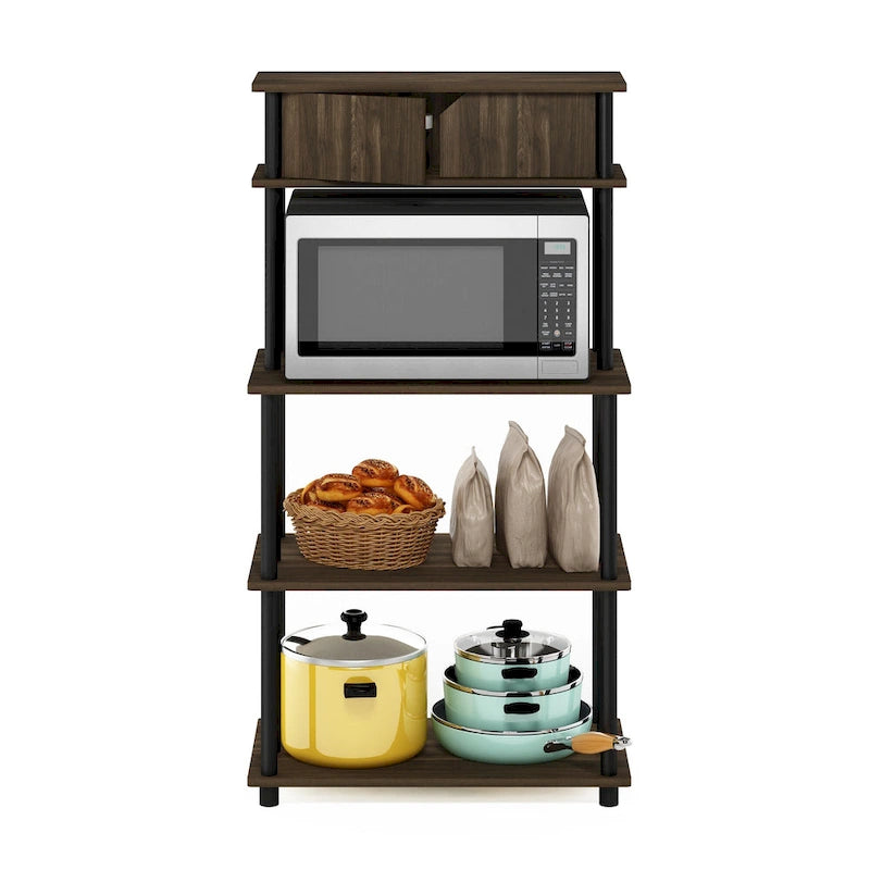 Étagère de rangement de cuisine autoportante avec armoire supérieure – Aucun outil requis