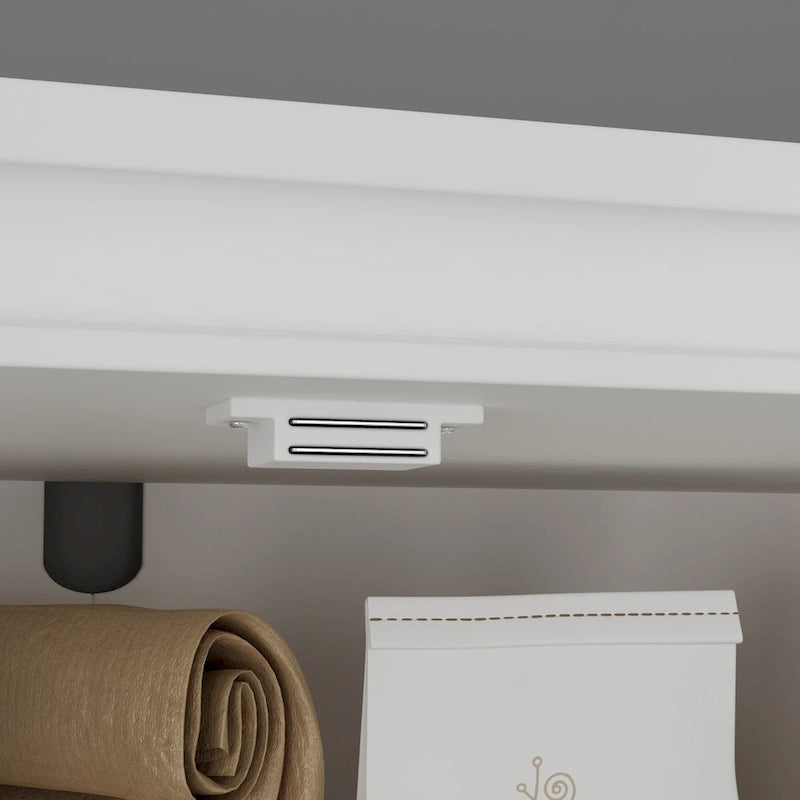 Armoire de rangement de cuisine blanche avec vaisselier et buffet