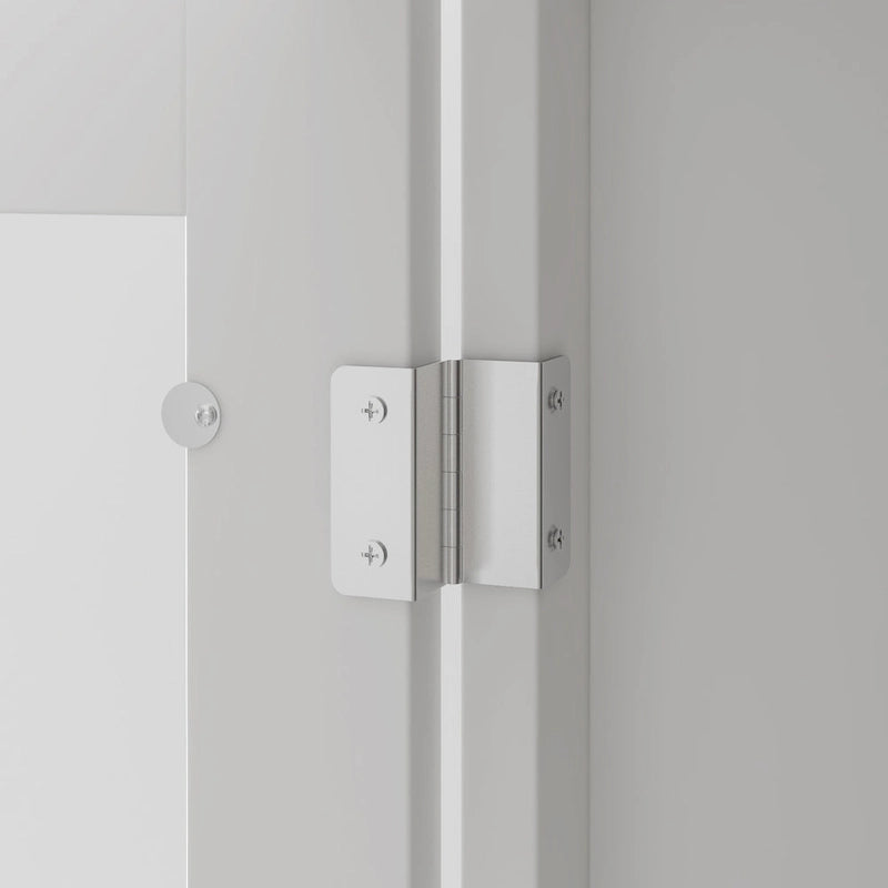 Armoire de rangement de cuisine blanche avec vaisselier et buffet