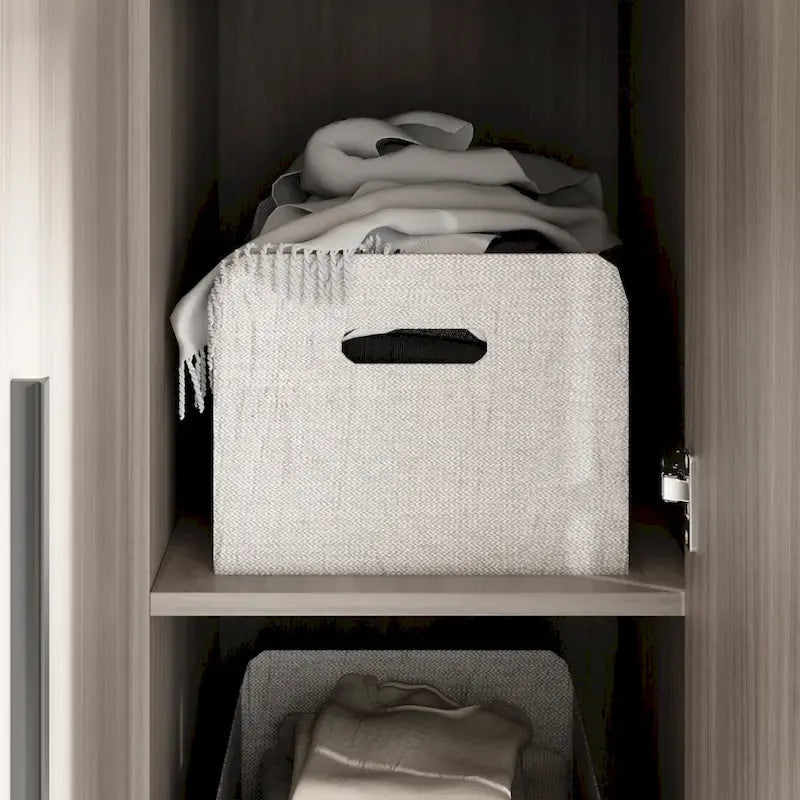 Armoire autoportante avec 6 casiers de rangement et une tringle de suspension