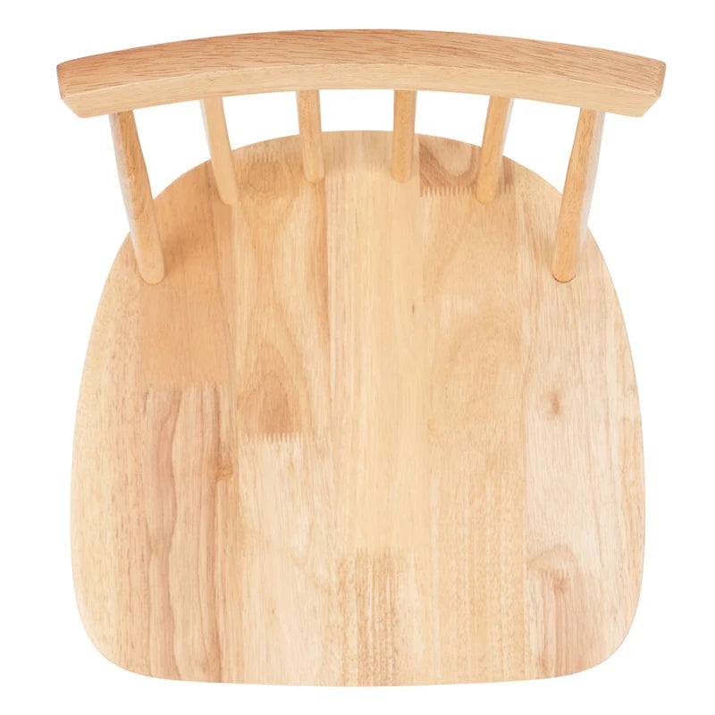 Tabouret de comptoir à dossier à barreaux en bois – Hauteur d'assise 63,5 cm