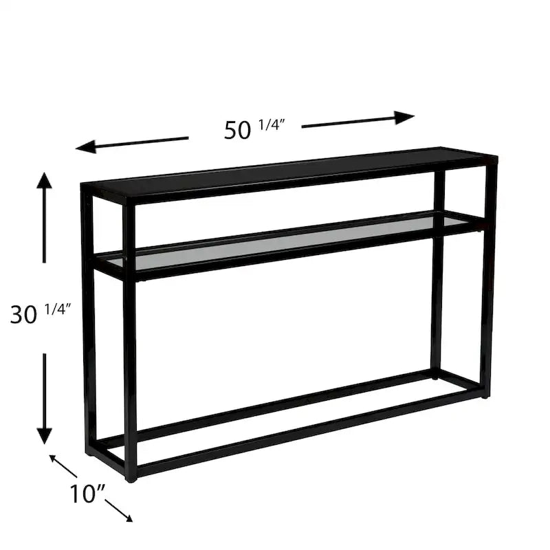 Console moderne de 50 po avec tablette en verre