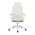 Chaise de bureau ergonomique en maille avec repose-pieds