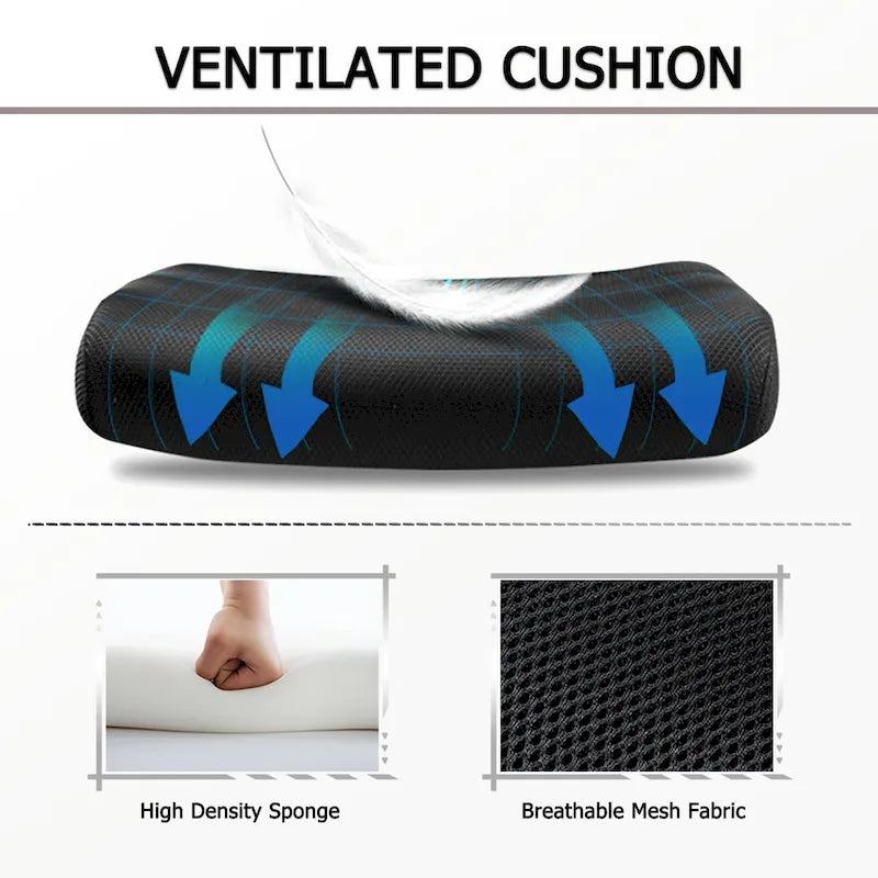 Chaise de bureau ergonomique en maille avec repose-pieds