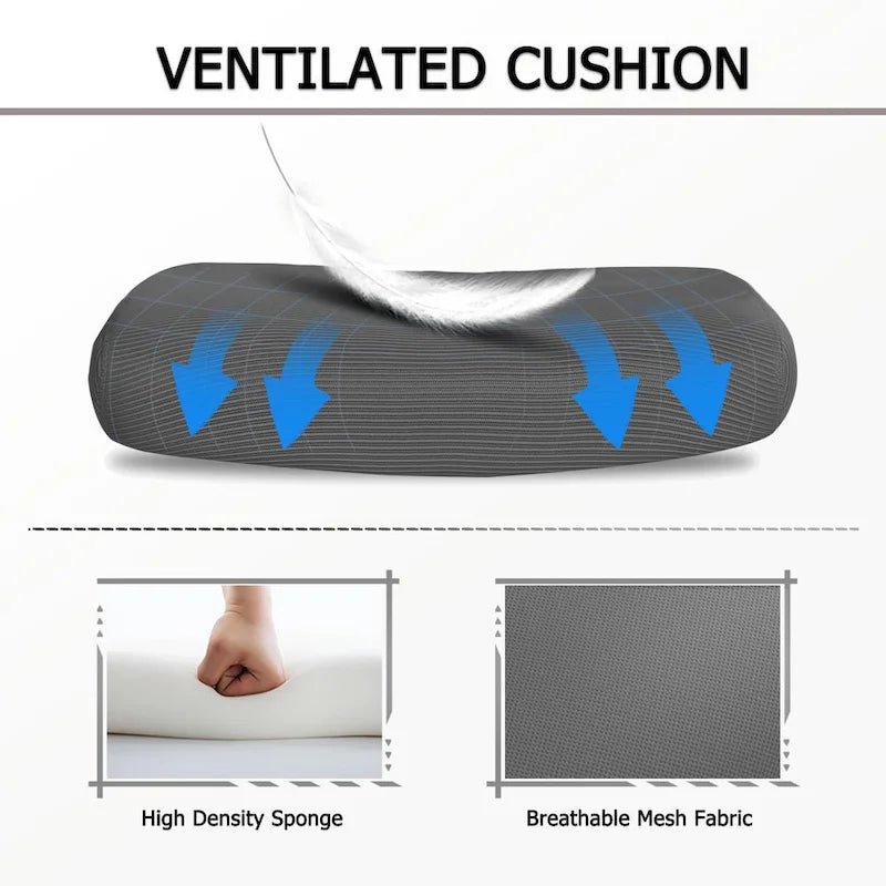 Chaise de bureau ergonomique en maille avec repose-pieds