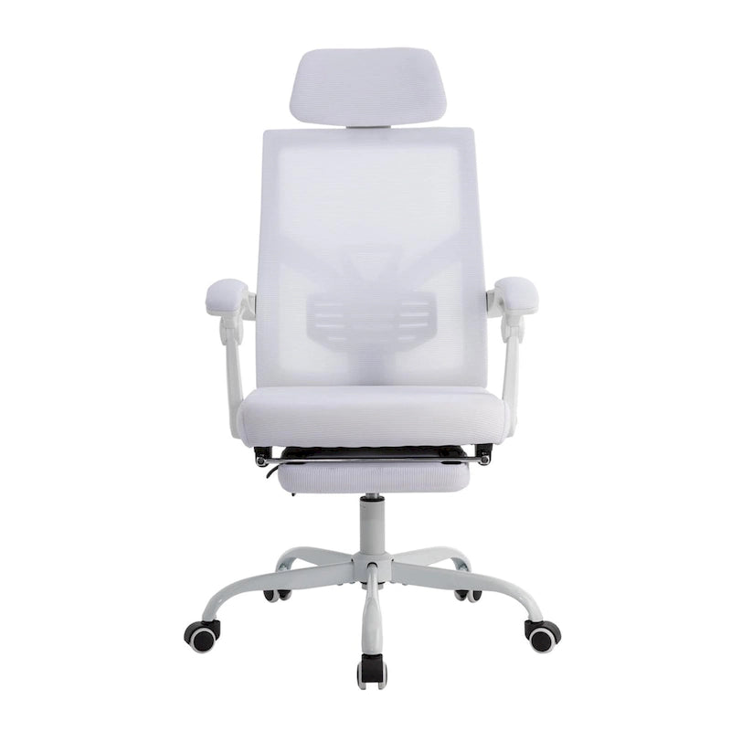 Chaise de bureau ergonomique en maille avec repose-pieds