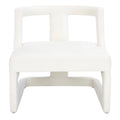 Fauteuil d'appoint en velours à cadre ouvert – Design sculptural moderne