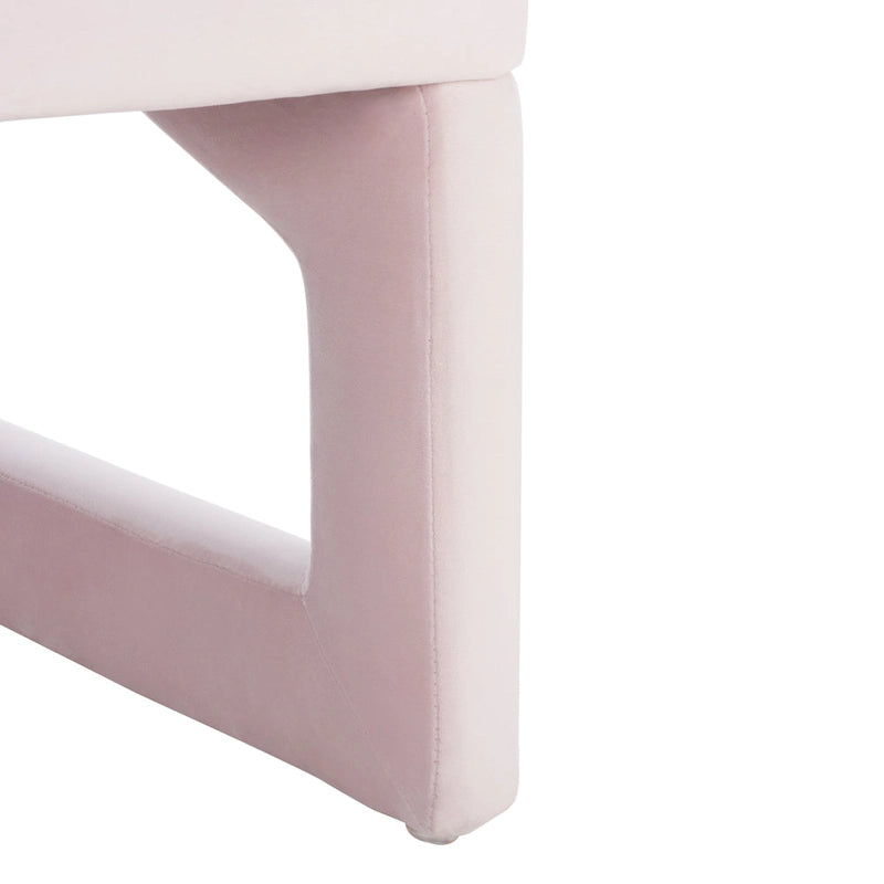 Fauteuil d'appoint en velours à cadre ouvert – Design sculptural moderne
