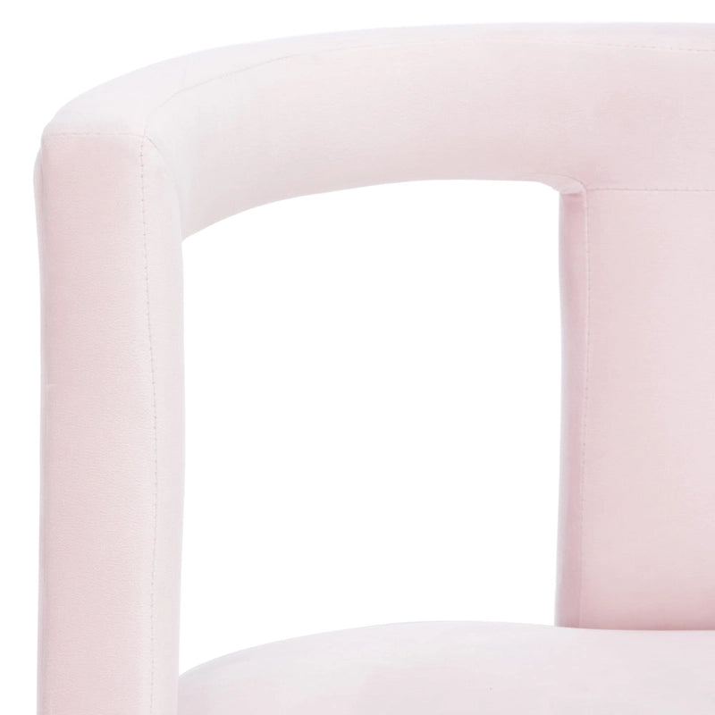 Fauteuil d'appoint en velours à cadre ouvert – Design sculptural moderne