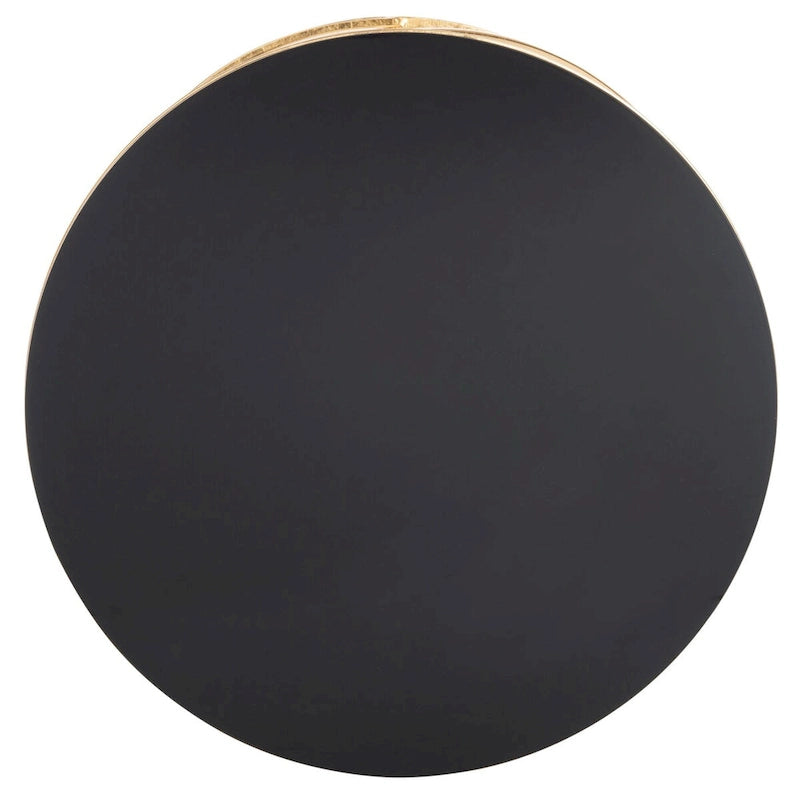 Table d'appoint en fer doré avec plateau en verre