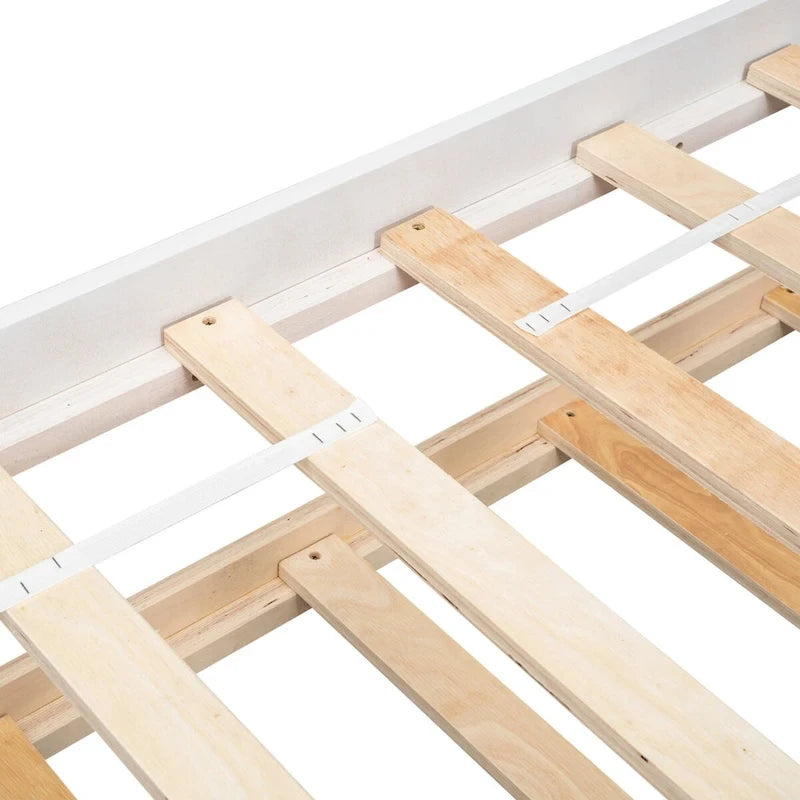 Lit au sol tipi jumeau avec lit gigogne escamotable – Cadre en bois de pin