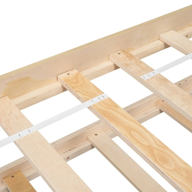 Lit au sol tipi jumeau avec lit gigogne escamotable – Cadre en bois de pin