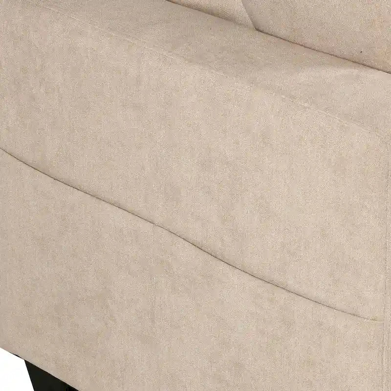 Canapé 3 places en chenille de 80 pouces avec poches latérales et 2 coussins