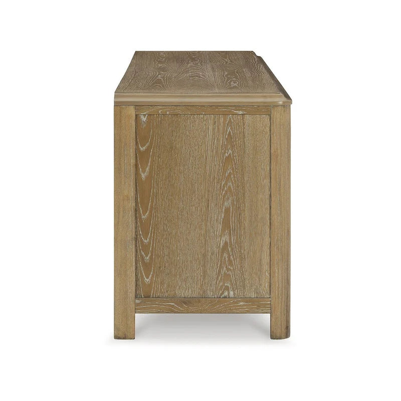 Meuble TV en bois clair pour téléviseurs jusqu'à 233 cm