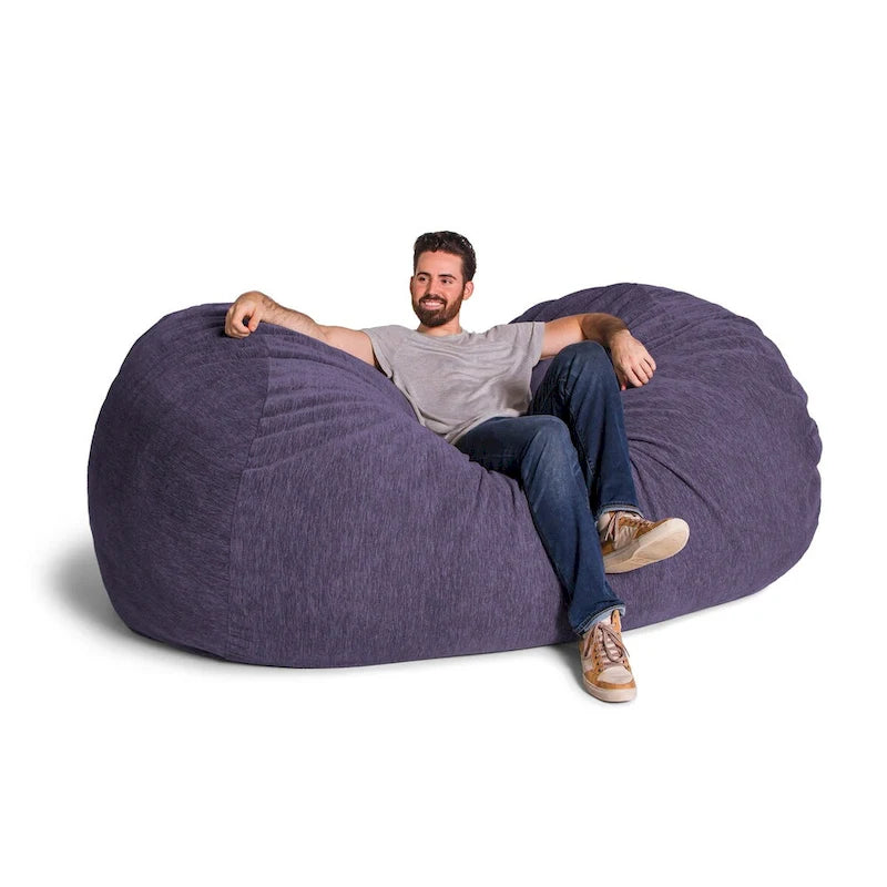 Canapé géant pouf de 2,1 m avec housse en chenille de qualité supérieure – Pour 3 personnes
