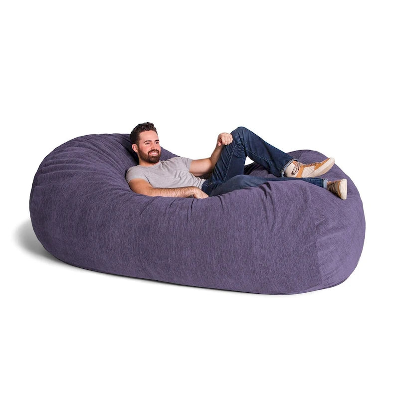 Canapé géant pouf de 2,1 m avec housse en chenille de qualité supérieure – Pour 3 personnes