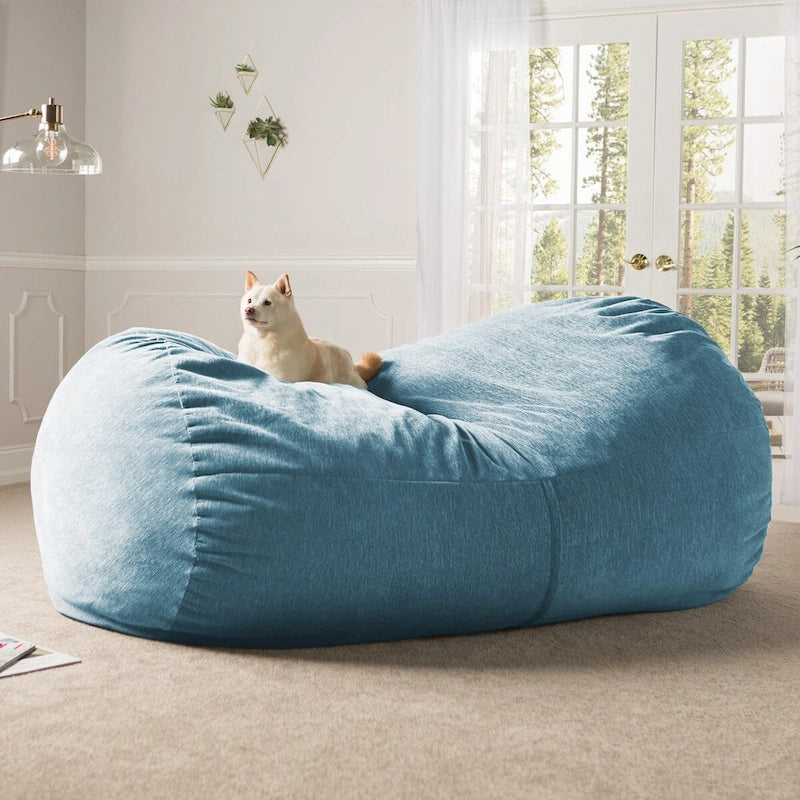 Canapé géant pouf de 2,1 m avec housse en chenille de qualité supérieure – Pour 3 personnes