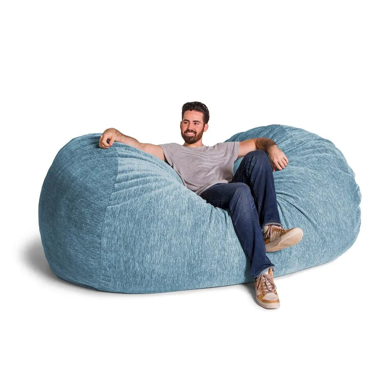 Canapé géant pouf de 2,1 m avec housse en chenille de qualité supérieure – Pour 3 personnes
