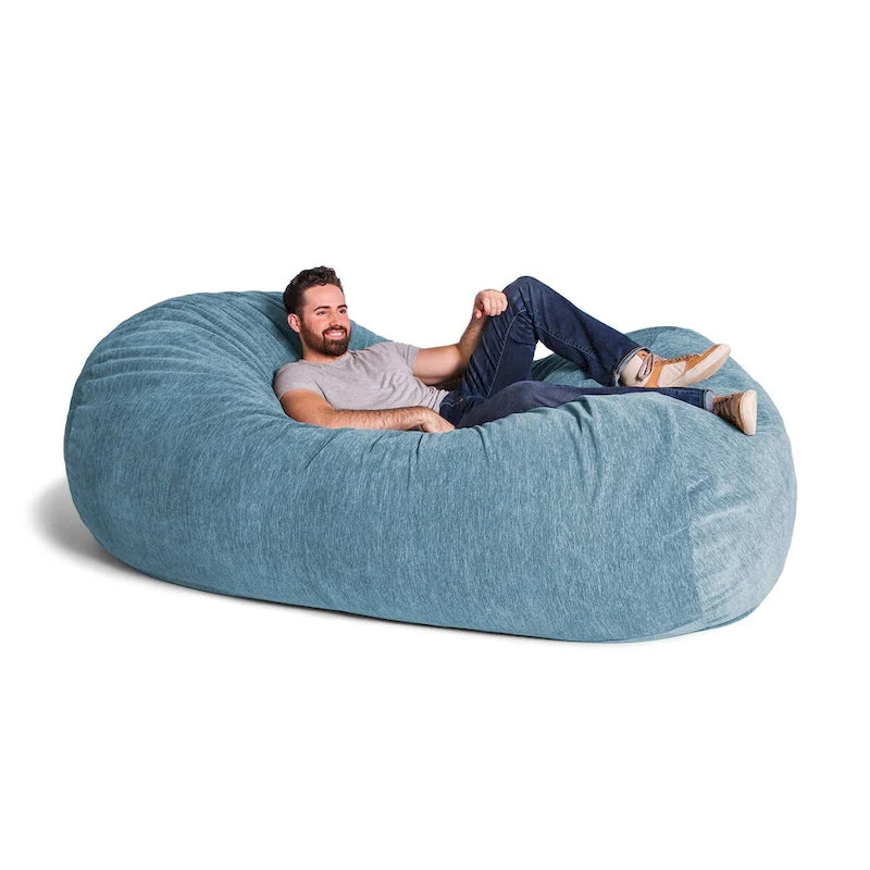 Canapé géant pouf de 2,1 m avec housse en chenille de qualité supérieure – Pour 3 personnes