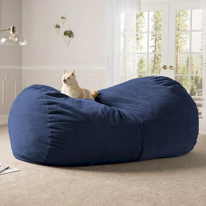 Canapé géant pouf de 2,1 m avec housse en chenille de qualité supérieure – Pour 3 personnes