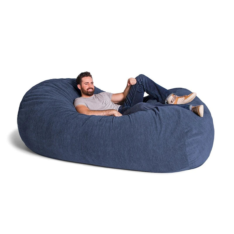 Canapé géant pouf de 2,1 m avec housse en chenille de qualité supérieure – Pour 3 personnes