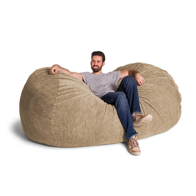 Canapé géant pouf de 2,1 m avec housse en chenille de qualité supérieure – Pour 3 personnes