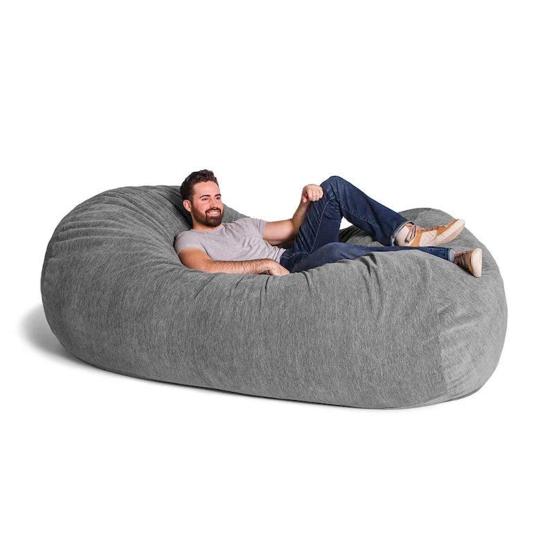 Canapé géant pouf de 2,1 m avec housse en chenille de qualité supérieure – Pour 3 personnes