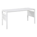 Bureau de travail moderne de 60 pouces avec étagères de rangement intégrées