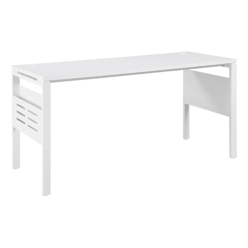 Bureau de travail moderne de 60 pouces avec étagères de rangement intégrées