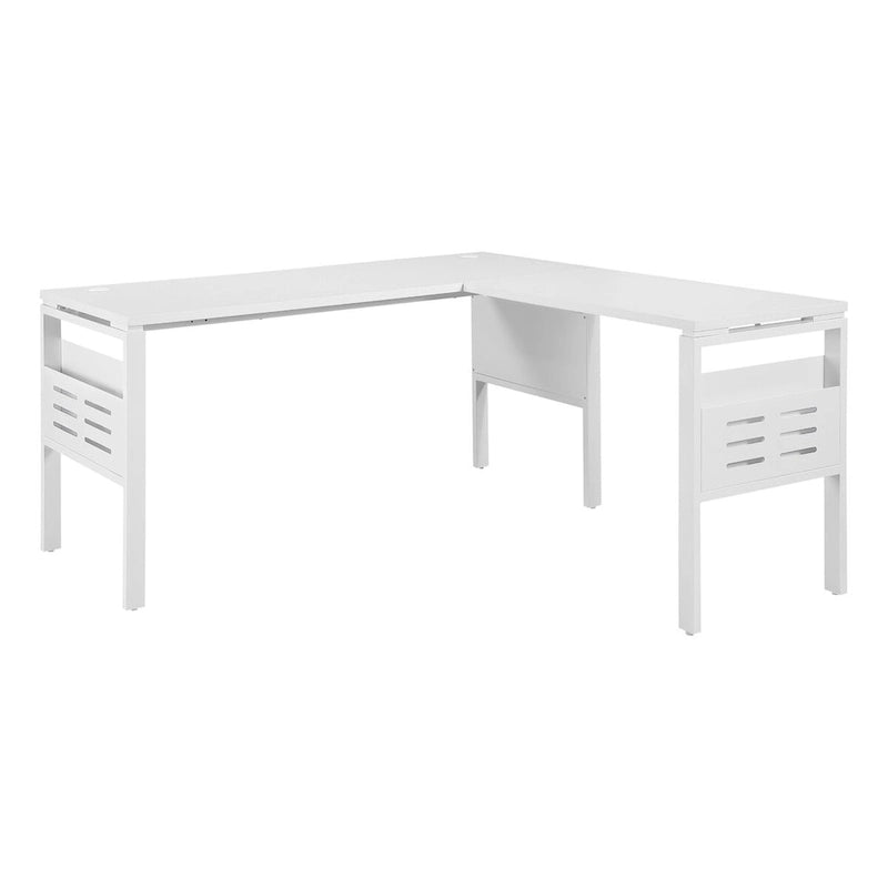 Bureau de travail moderne de 60 pouces avec étagères de rangement intégrées