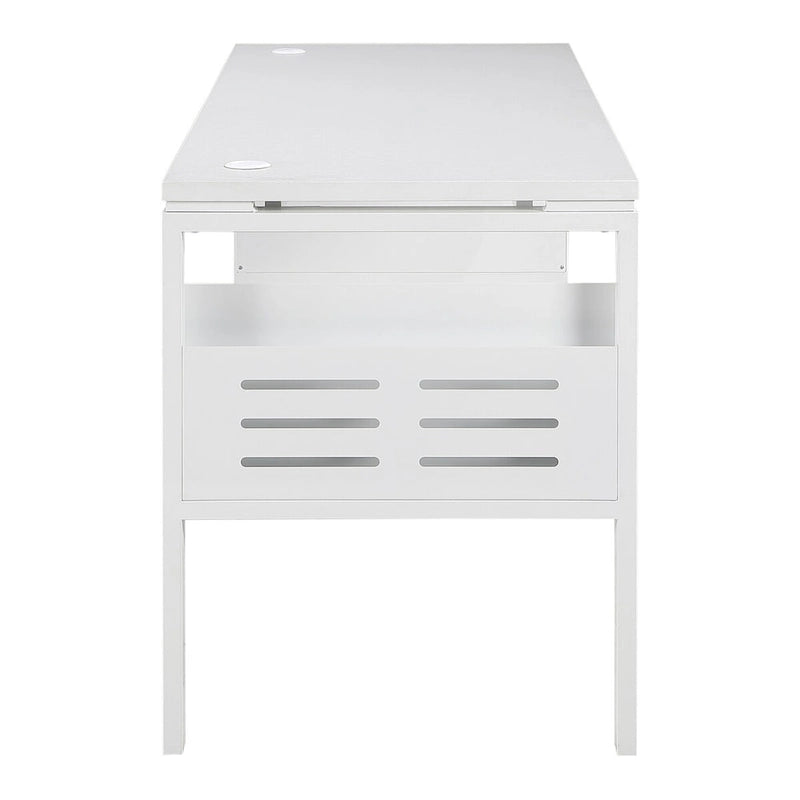 Bureau de travail moderne de 60 pouces avec étagères de rangement intégrées