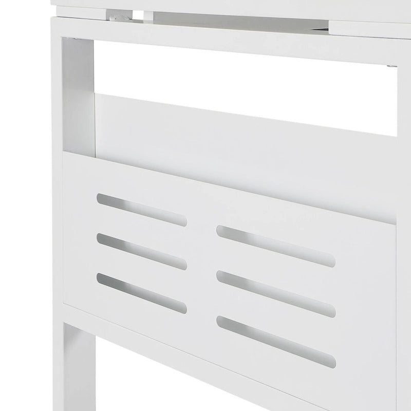 Bureau de travail moderne de 60 pouces avec étagères de rangement intégrées