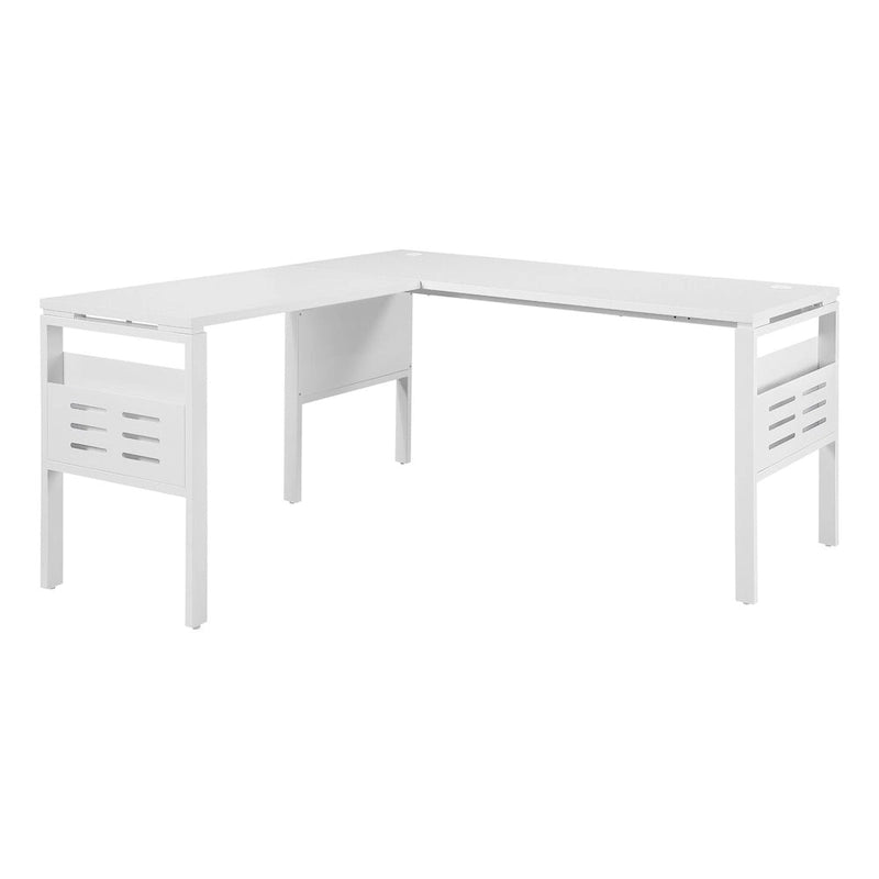 Bureau de travail moderne de 60 pouces avec étagères de rangement intégrées