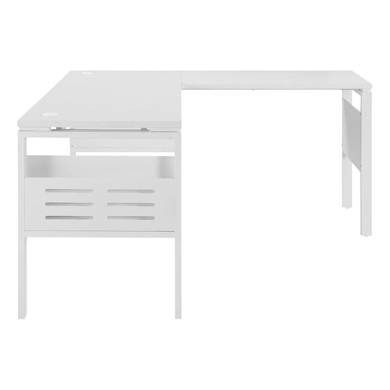 Bureau de travail moderne de 60 pouces avec étagères de rangement intégrées